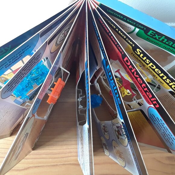 Model Engine 'Uncover A Race Car' 3 Dimensional Book  RARE - Picture 3 of 12